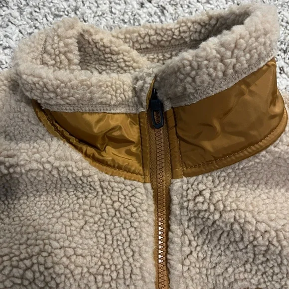 Spyder Tan Sherpa High Pile Full Zip Polyester Jacket Mens Size Large - Picture 3 of 6